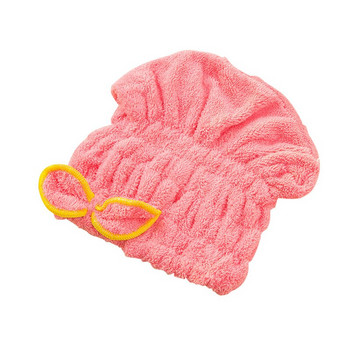 Опаковка за сушене на коса с панделка от микрофибър Дамска кърпа за момичета Бързосъхнеща шапка за коса Шапка Тюрбан Опаковка за глава Инструменти за баня