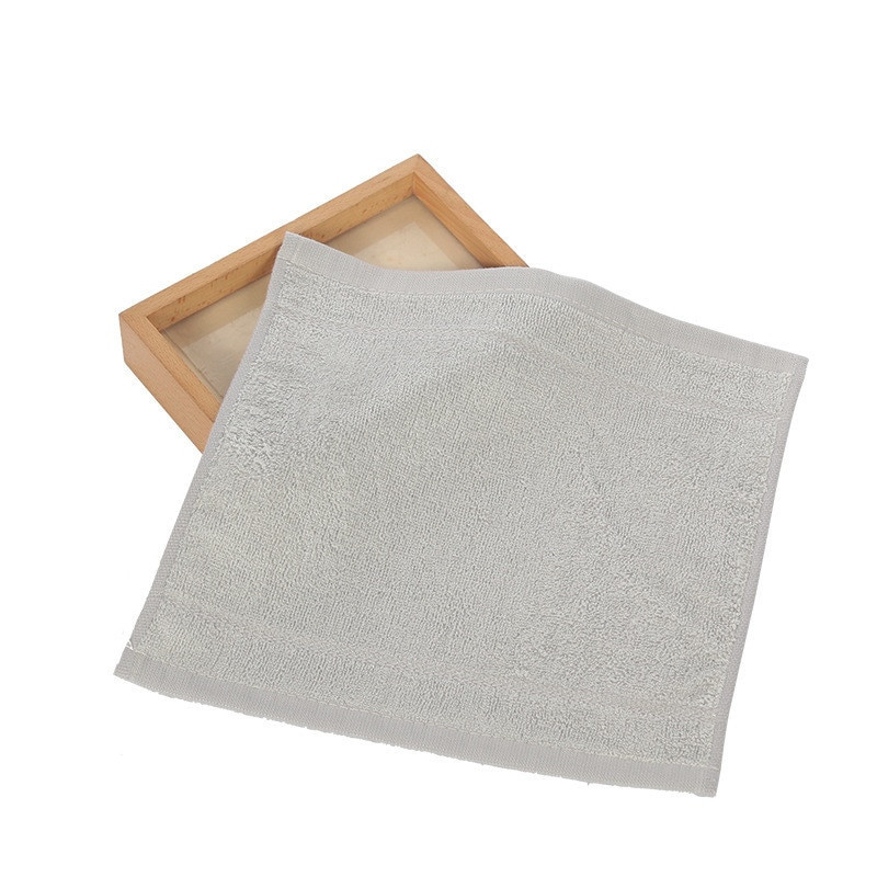 25x25 cm-es kis törölköző bambusz faszénszálas egyszínű négyzet alakú gyerekeknek kéztörlő
