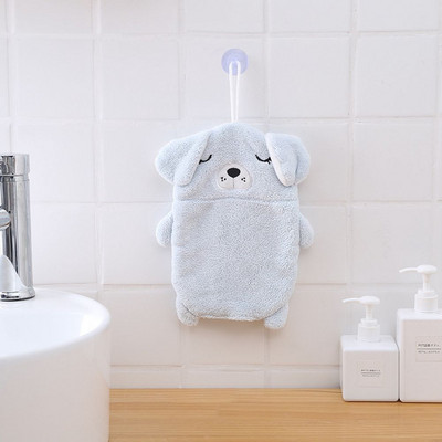 Puha kéztörölköző fürdőszobai kellékek Rajzfilm mikroszálas korall bársony nedvszívó kendő mosogatórongyok akasztókendő konyhai kiegészítők