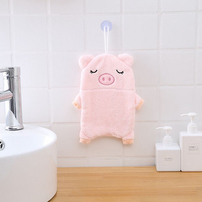 Puha kéztörölköző fürdőszobai kellékek Rajzfilm mikroszálas korall bársony nedvszívó kendő mosogatórongyok akasztókendő konyhai kiegészítők