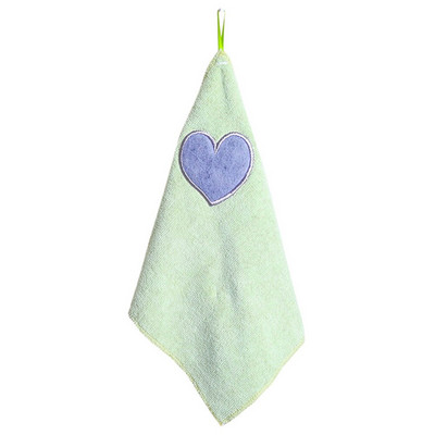 2 buc. Cute Love Heart Model Prosop de mână Prosop moale de vase Pânză de curățat Bucătărie Agățat Prosop de mână Acasă Instrumente de curățare pentru uz casnic