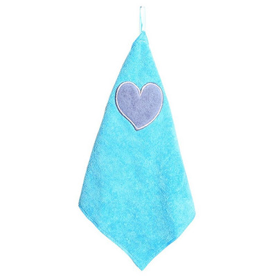 2 buc. Cute Love Heart Model Prosop de mână Prosop moale de vase Pânză de curățat Bucătărie Agățat Prosop de mână Acasă Instrumente de curățare pentru uz casnic