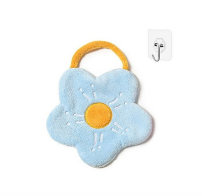 Kéztörlő korall gyapjú kreatív virág alakú kéztörlő otthoni konyhai nedvszívó zsebkendő Gyorsan száradó