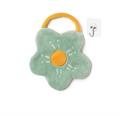 Kéztörlő korall gyapjú kreatív virág alakú kéztörlő otthoni konyhai nedvszívó zsebkendő Gyorsan száradó