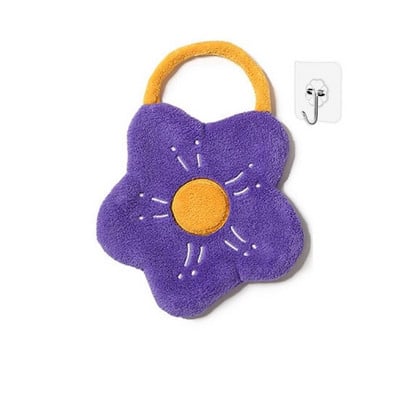 Kéztörlő korall gyapjú kreatív virág alakú kéztörlő otthoni konyhai nedvszívó zsebkendő Gyorsan száradó