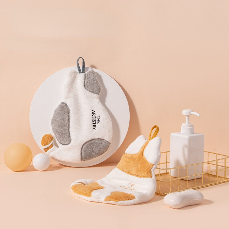 1 buc. prosoape moi, drăguțe pentru pisici, confortabile, absorbante, catifea coral, cârpă de curățare multifuncțională, prosoape de mână pentru bucătărie, baie