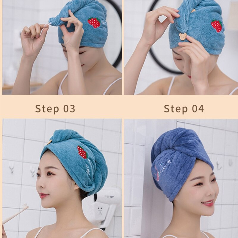 Lână de corali, păr uscat, moale, prosop de păr, absorbant, cu uscare rapidă, eșarfă pentru cap pentru cămin acasă, baie, duș, livrare directă