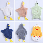 Karikatūra jauks roku dvielis koraļļu vilnas absorbējošs roku dvielis virtuves pakarināmā galvas tīrīšanas dvieļu lupata