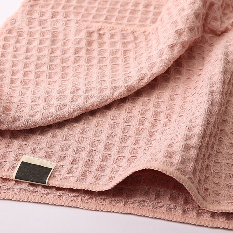 Вафлена кърпа за лице Мека абсорбираща вода дебела кърпа за ръце за коса и лице Подсушаване на плажа и одеяло за плуване