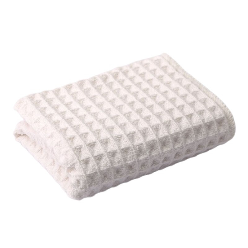Вафлена кърпа за лице Мека абсорбираща вода дебела кърпа за ръце за коса и лице Подсушаване на плажа и одеяло за плуване