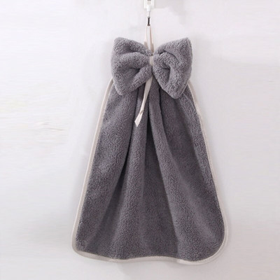 „Bowknot“ rankšluostis „Coral Velvet“ greitai džiūstantis vanduo sugeriantis, sausas pakabinamas plaunamas rankų rankšluostis vaikams kasdien naudojant virtuvės vonios rankšluosčius