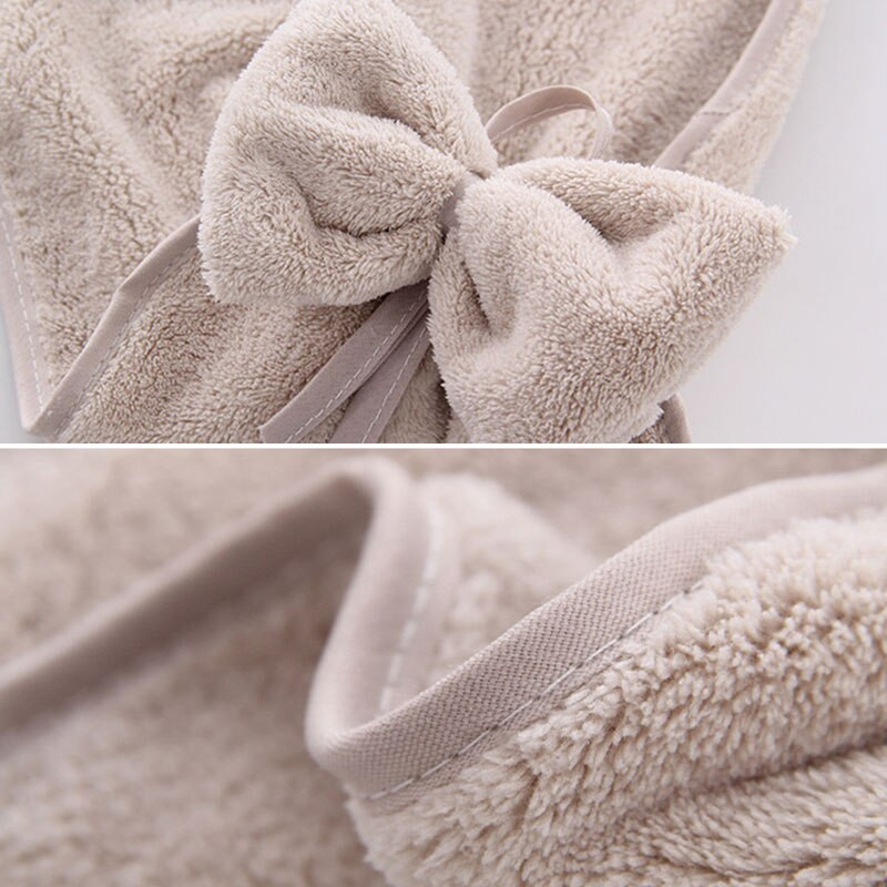 „Bowknot“ rankšluostis „Coral Velvet“ greitai džiūstantis vanduo sugeriantis, sausas pakabinamas plaunamas rankų rankšluostis vaikams kasdien naudojant virtuvės vonios rankšluosčius
