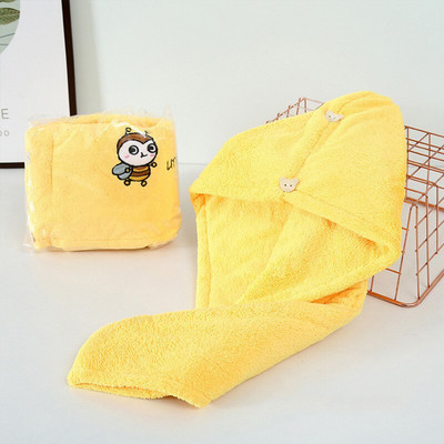 Női Hajszárító Törölköző Mikroszálas Törölköző Törölköző Hajtörölköző Otthon Frottírtörülközők Szárítás Haj Fürdőszoba Gyorsszárítás Hajtörölköző Lady