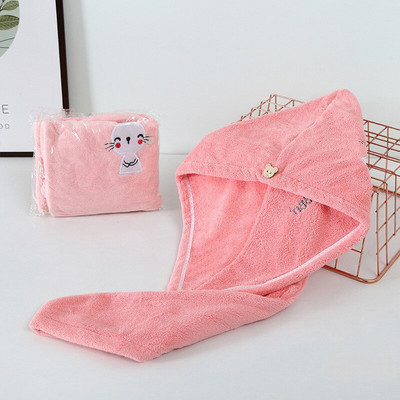 Női Hajszárító Törölköző Mikroszálas Törölköző Törölköző Hajtörölköző Otthon Frottírtörülközők Szárítás Haj Fürdőszoba Gyorsszárítás Hajtörölköző Lady