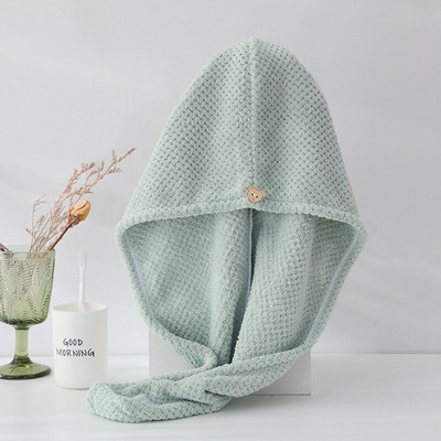 Nou Merbau Coral Fleece Cap uscat pentru păr Prosop Absorbție de apă Uscare rapidă Cască de duș Îngroșa Femei Turban Acasă Dormitor