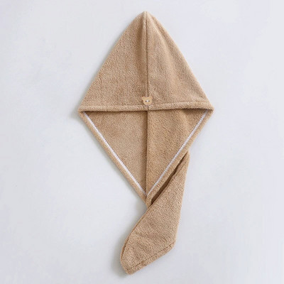 Nou Merbau Coral Fleece Cap uscat pentru păr Prosop Absorbție de apă Uscare rapidă Cască de duș Îngroșa Femei Turban Acasă Dormitor