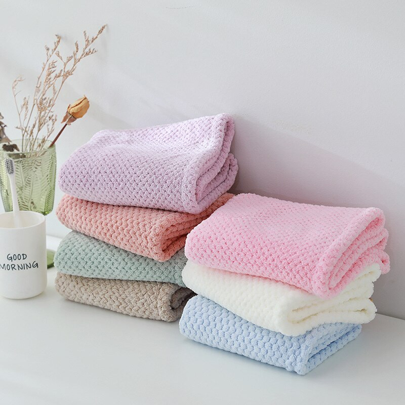 Nou Merbau Coral Fleece Cap uscat pentru păr Prosop Absorbție de apă Uscare rapidă Cască de duș Îngroșa Femei Turban Acasă Dormitor