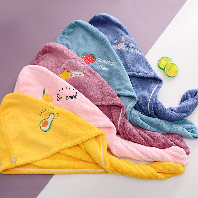 Prosop de păr moale din microfibră pentru fete, super absorbant, cu uscare rapidă, șapcă de duș magică pentru femei, pentru baie, turban de păr, înfășurare cu cap răsucit