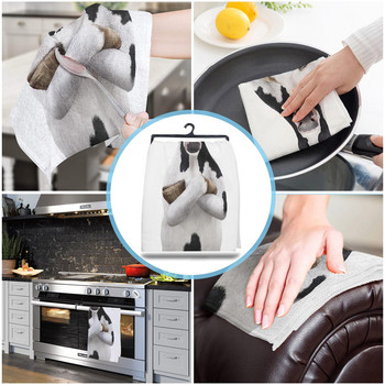 Animal Cow Farm Microfiber Towel Absorbent Kitchen Cleaning Πανί Πετσέτα πιάτων Πετσέτα καθαρισμού οικιακής χρήσης