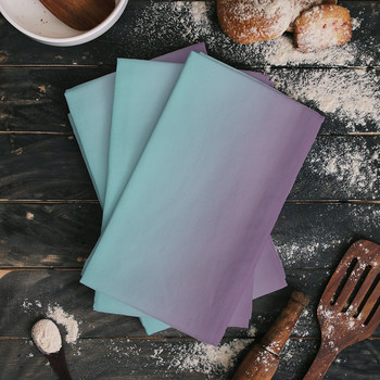 Синьо-тюркоазено лилаво градиентно микрофибърно кърпа за кухненска посуда Почистване на домакинството Абсорбираща кърпа Кухненски инструменти