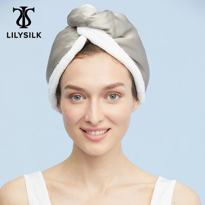 LILYSILK siidist kiiresti kuivavad juuksemütsid Pure 100 siidist funktsionaalne vannimüts Mikrofiibrist tahke rätikuga juuksetarvikud UUS Tasuta kohaletoimetamine