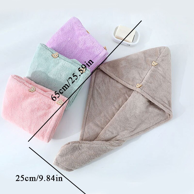 Femei Prosop din microfibră Prosop de păr Prosoape de baie pentru adulți Prosoape din țesătură pentru acasă Serete de baie Turban de dușă pentru uscarea capacelor de păr