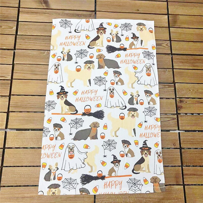Karácsonyi konyharuhák konyharuhák szalvéta mosogatótörlő Halloween pamut arctörlő sütőtök konyhai törlőkendő 65x42cm