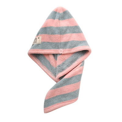 Naujas minkštas mikropluošto plaukų rankšluosčių įvyniojimas moterims Dryžiuoti rankšluosčiai suaugusiems sugeriantis rankšluostis plaukų džiovinimo rankšluostis Ilgas garbanotas sausų plaukų kepuraitė