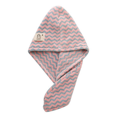 Naujas minkštas mikropluošto plaukų rankšluosčių įvyniojimas moterims Dryžiuoti rankšluosčiai suaugusiems sugeriantis rankšluostis plaukų džiovinimo rankšluostis Ilgas garbanotas sausų plaukų kepuraitė