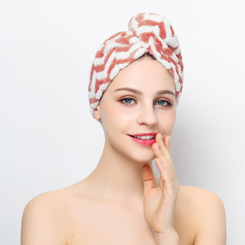 Prosop Femei Fete Magic Microfibre Dus Cap Prosop Caciuli de baie pentru Femei Par uscat Cap Uscare rapida Moale pentru Lady Turban Cap