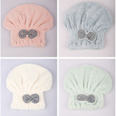 VEHHE női szuper nedvszívó száraz hajsapka Bownot Magic puha szövet rugalmas pakolás turbán gyorsan száradó fürdőlepedő fürdőszoba