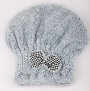 VEHHE női szuper nedvszívó száraz hajsapka Bownot Magic puha szövet rugalmas pakolás turbán gyorsan száradó fürdőlepedő fürdőszoba