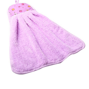 1PC 4 цвята дебела микрофибърна кърпа за ръце за баня Висяща платнена кърпа Мека абсорбираща модна домакиня подарък Кухненска кърпа за ръце