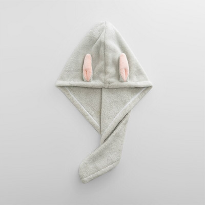 Sugeriantis storinantis koralinis vilnas sausų plaukų rankšluostis Minkštas mikropluošto dušo kepuraitė triušio ausis greitai džiūstantis maišelis galvos šalikas, sausų plaukų kepurė