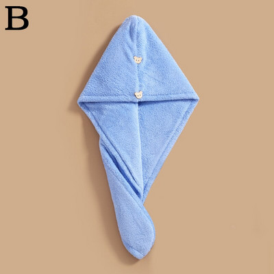 Sausiems plaukams Didelio tankio vandenį sugerianti Greitai džiūstanti koralų vilnos dušo kepuraitė Dvisluoksnė sustorėjusi moteriška, greitai sugerianti medžiaga