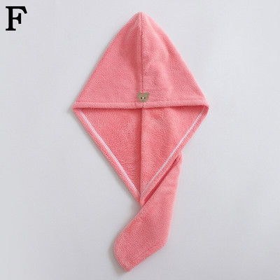 Sausiems plaukams Didelio tankio vandenį sugerianti Greitai džiūstanti koralų vilnos dušo kepuraitė Dvisluoksnė sustorėjusi moteriška, greitai sugerianti medžiaga