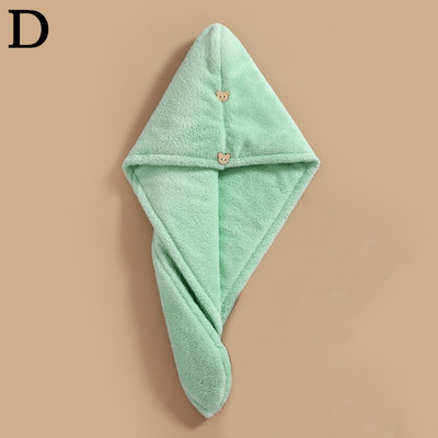 Sausiems plaukams Didelio tankio vandenį sugerianti Greitai džiūstanti koralų vilnos dušo kepuraitė Dvisluoksnė sustorėjusi moteriška, greitai sugerianti medžiaga