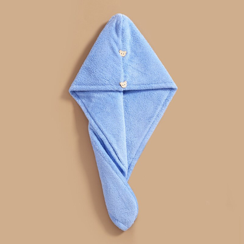 Sausiems plaukams Didelio tankio vandenį sugerianti Greitai džiūstanti koralų vilnos dušo kepuraitė Dvisluoksnė sustorėjusi moteriška, greitai sugerianti medžiaga