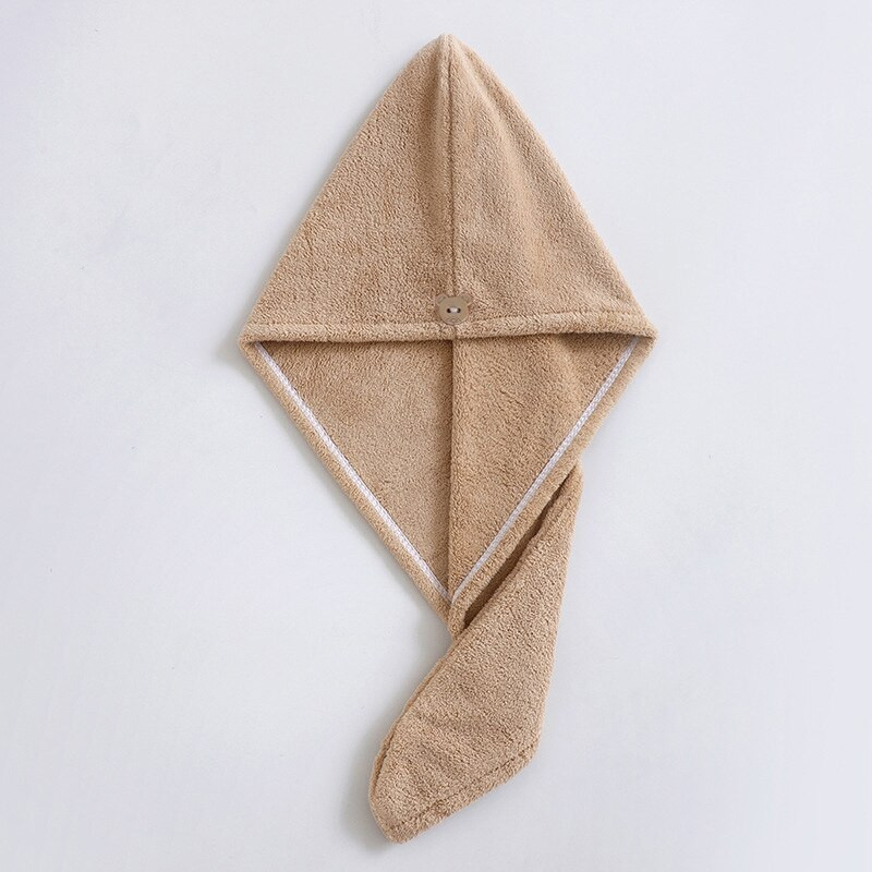 Sausiems plaukams Didelio tankio vandenį sugerianti Greitai džiūstanti koralų vilnos dušo kepuraitė Dvisluoksnė sustorėjusi moteriška, greitai sugerianti medžiaga