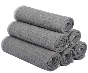 SINLAND Нови домакински микрофибърни вафлени тъкани Кърпи за сушене на съдове Кърпи за съдове Кухненски кърпи за почистване 16InX24In 30 Опаковка Бели