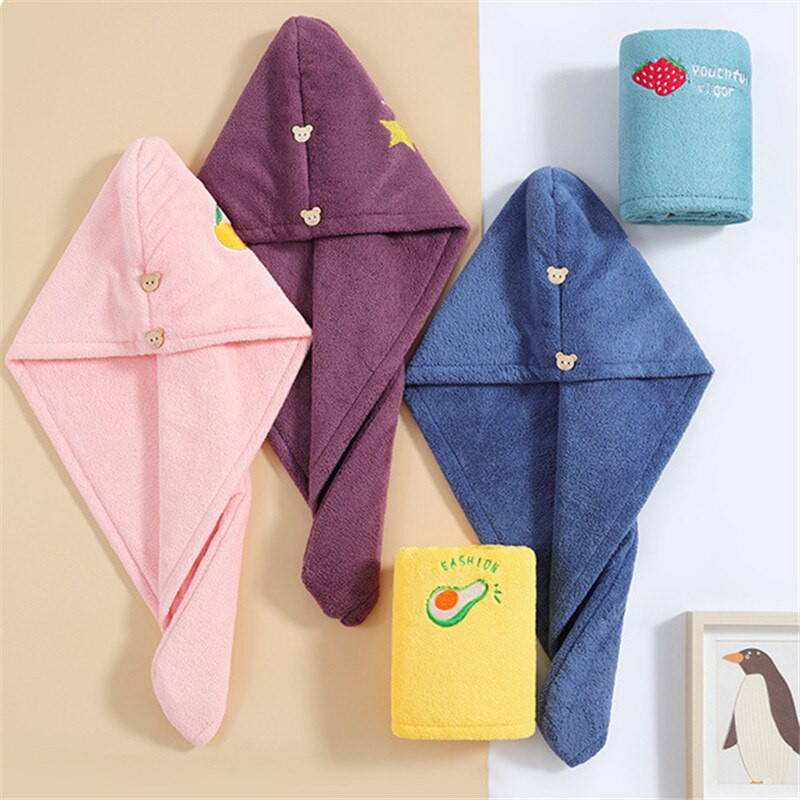 Minkštas mikropluošto mergaičių plaukų rankšluostis, puikiai sugeriantis greitai džiūstantis stebuklingas dušo kepuraitė moterims vonios kambario plaukams, turbanas susukamas galvos apvyniojimas