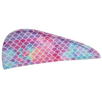 Mikropluošto plaukų džiovinimo rankšluostis, puikiai sugeriantis plaukų džiovinimo įvynioklis su mygtukais, apsaugantis nuo garbanos spalvingos žuvies svarstyklės vonios dušo kepuraitė moterims