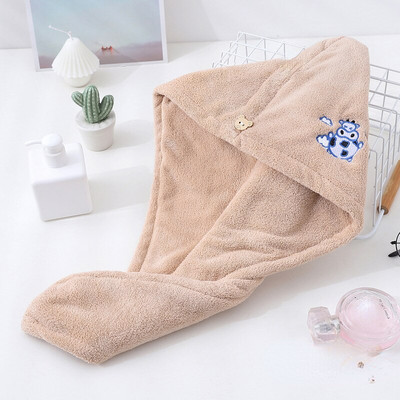 TECHOME Prosop de păr uscat rapid pentru femei Prosop de păr cu absorbție din microfibră Căciulă de uscare a părului pentru fete Turban Căciulă de uscat pentru păr