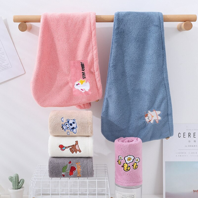 TECHOME Prosop de păr uscat rapid pentru femei Prosop de păr cu absorbție din microfibră Căciulă de uscare a părului pentru fete Turban Căciulă de uscat pentru păr