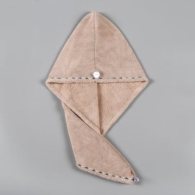 Puha mikroszálas hajtörölköző fürdőzuhany sapka Gyorsan száradó törölköző hajsapka turbán fejpakolás