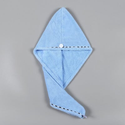 Puha mikroszálas hajtörölköző fürdőzuhany sapka Gyorsan száradó törölköző hajsapka turbán fejpakolás