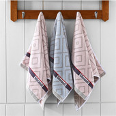 1 db 34x75cm 100% pamut egyszerű kockás jacquard puha otthoni hotel fürdőszoba felnőtt kéztörlő