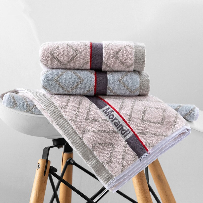 1 db 34x75cm 100% pamut egyszerű kockás jacquard puha otthoni hotel fürdőszoba felnőtt kéztörlő