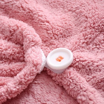 Микрофибърна плътна уплътняваща капачка за сушене Бързосъхнеща абсорбираща кърпа за сушене Дамска кърпа за коса на едро