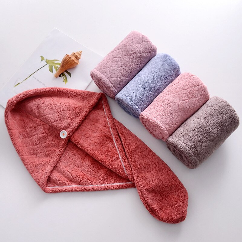 Capac de uscare cu îngroșare din microfibră, cu uscare rapidă, absorbant, prosop de păr pentru femei, cu ridicata